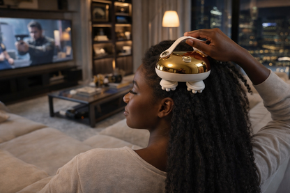 Stimulateur de Follicules à Lumière Rouge — Massage Cuir Chevelu pour Pousse & Rétention | Cheveux Crépus | Oëyya