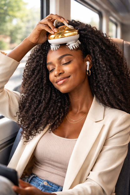 Stimulateur de Follicules à Lumière Rouge — Massage Cuir Chevelu pour Pousse & Rétention | Cheveux Crépus | Oëyya