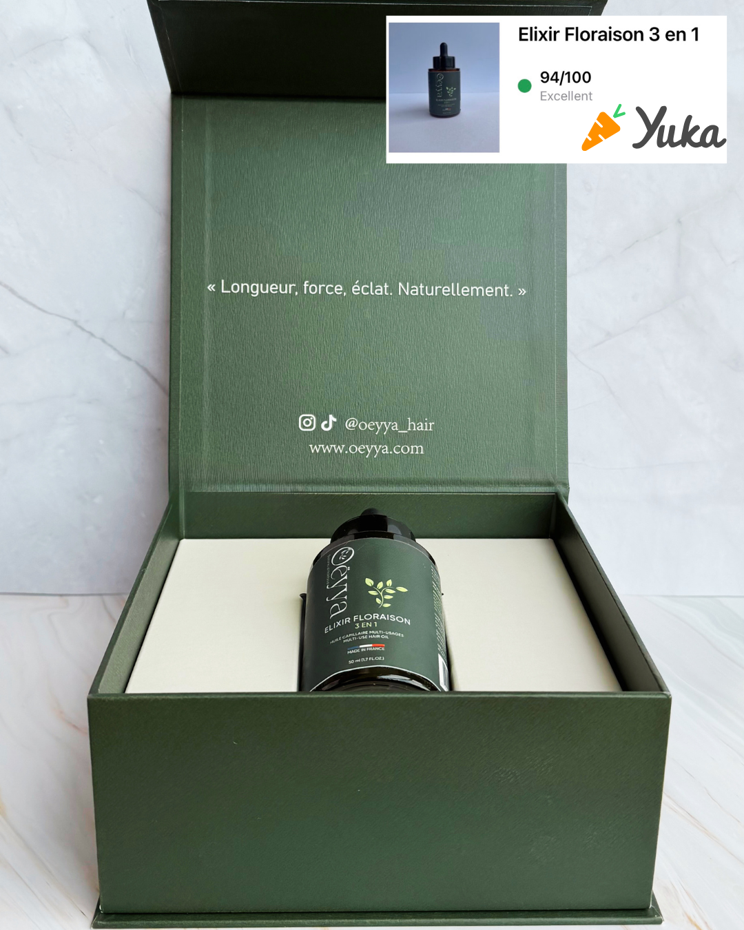Pack Rituel Floraison - Huile Stimulante & Anti-casse + Masseur Lumière Rouge Cheveux Crépus - Oëyya