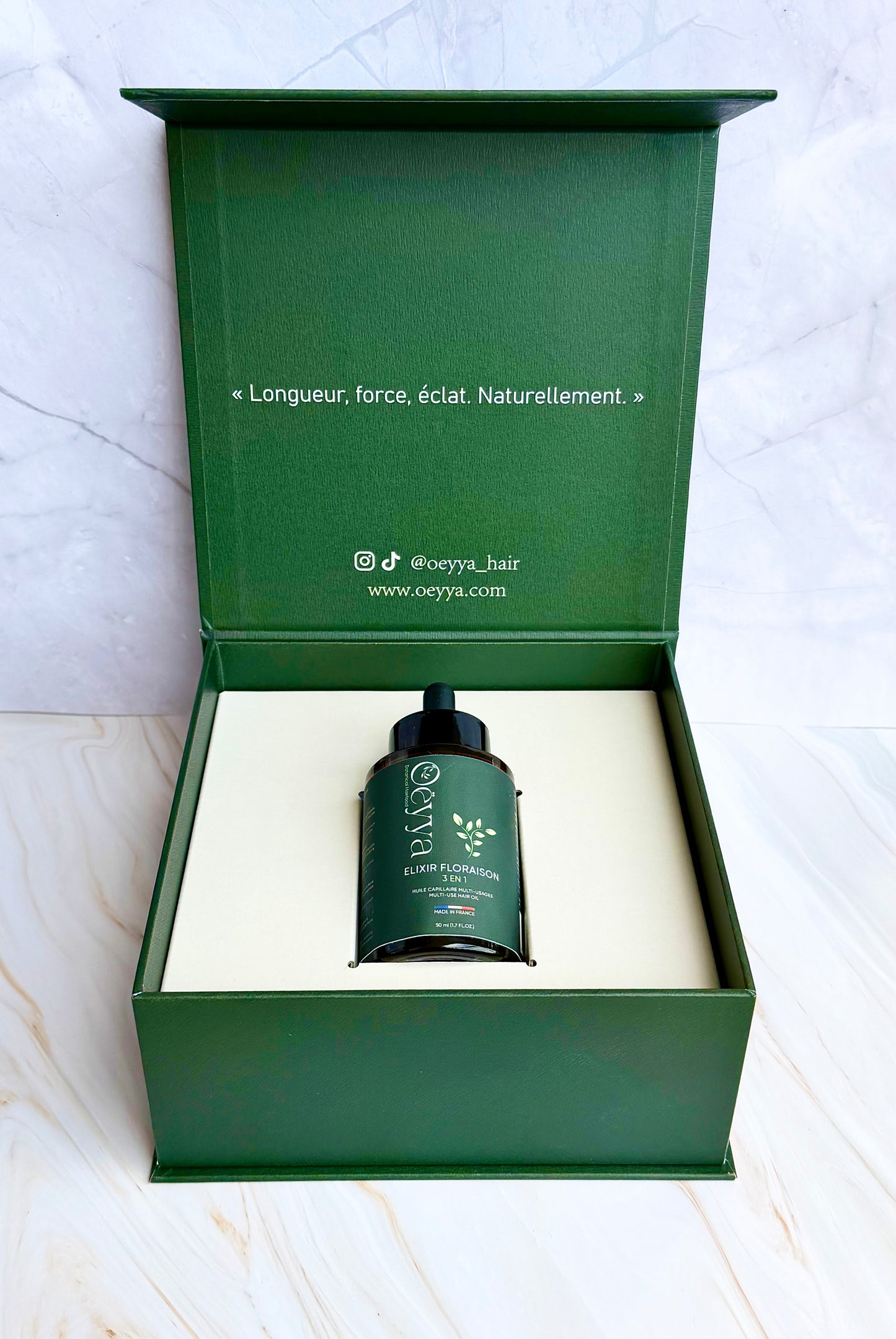 Élixir Floraison — Huile multi-usages Fortifiante & Activatrice de Pousse pour Cheveux Crépus 4A–4C | Oëyya