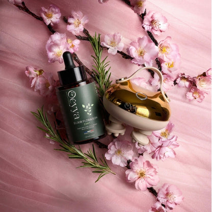 Pack Rituel Floraison — Huile Botanique & Stimulateur de cuir chevelu à lumière rouge pour la Pousse et la Rétention de Longueur | Cheveux Crépus 4A–4C