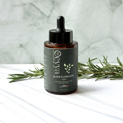 Élixir Floraison — Huile multi-usages Fortifiante & Activatrice de Pousse pour Cheveux Crépus 4A–4C | Oëyya