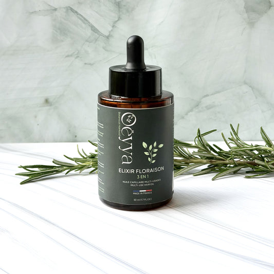 Élixir Floraison — Huile multi-usages Fortifiante & Activatrice de Pousse pour Cheveux Crépus 4A–4C | Oëyya